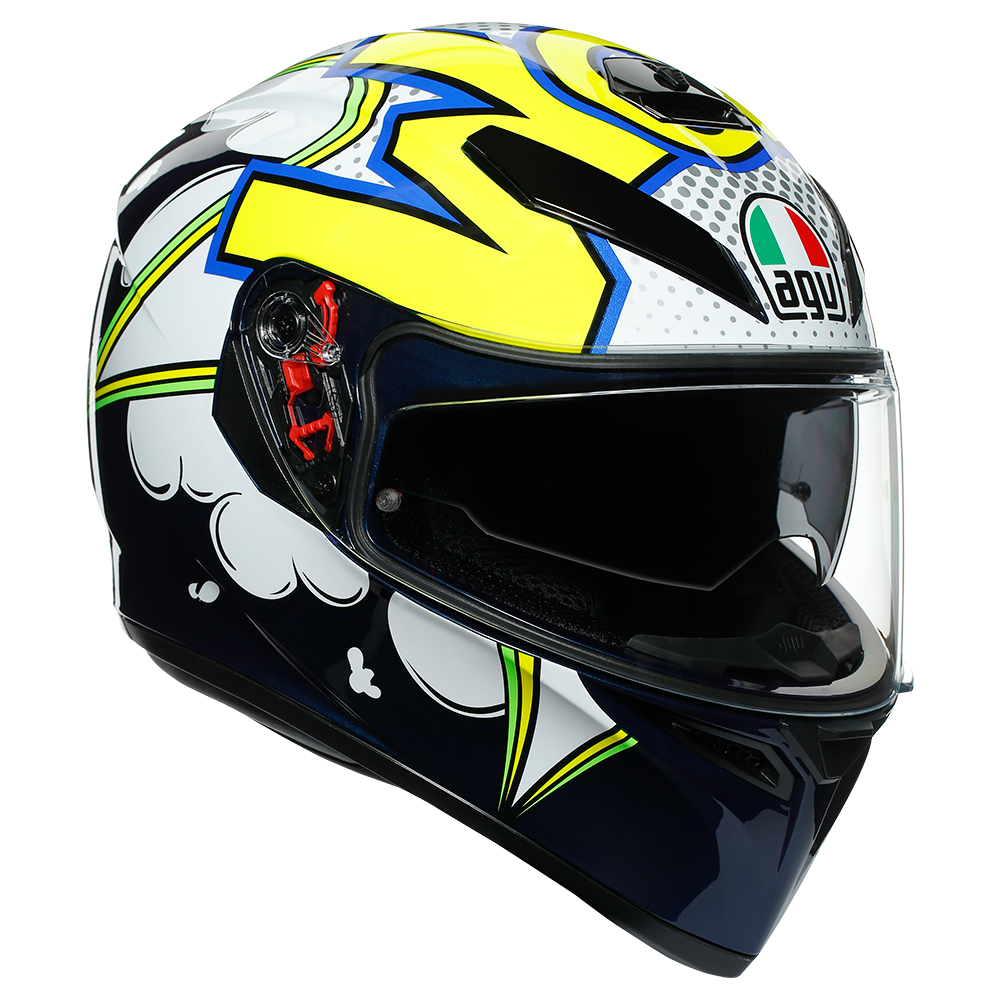 AGV K-3 SV MPLK 007-BUBBLE BLUE/WH/YELLOW FLUO | AGV ヘルメット