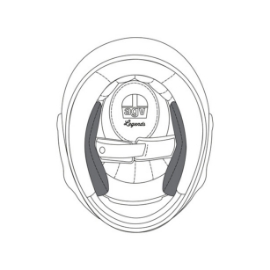AGV CHEEK PADS ASIAN FIT X3000 (L) - PREMIUM BLACK