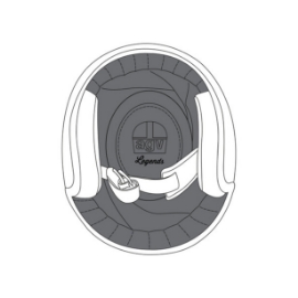 AGV CROWN PAD X70 ASIAN FIT (L) - PREMIUM DARK BROWN